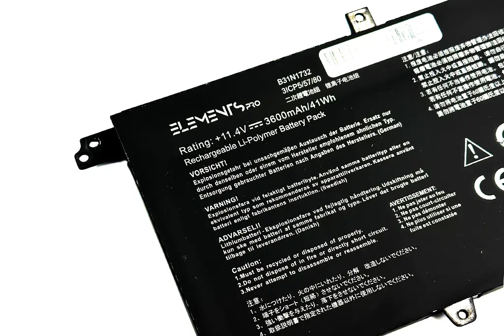 Акумулятор для Asus VivoBook X430UA X430UF X430UN X430FA X430FN X571LH X571GT F571GT FX571GT K571LH 11.4V 3600 mAh (B31N1732-3S1P-3600) - фото 2