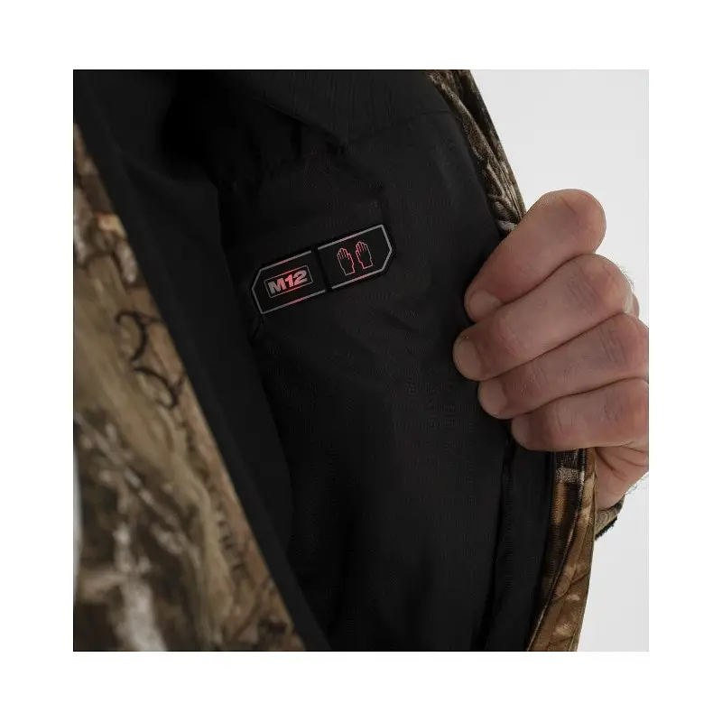 Куртка з підігрівом MILWAUKEE, M12 HJCAMO6-201(L), камуфляжна (розмір L) (+зар.пр., 1 акум.Х 2А·год) - фото 5