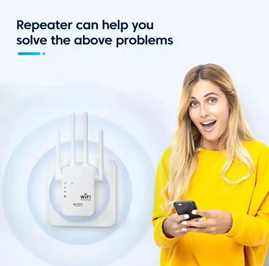 Беспроводной Wi-Fi усилитель-повторитель (репитер) сигнала 300 Мбит/с, 2.4 ГГц, с удлинением радиуса действия - фото 6