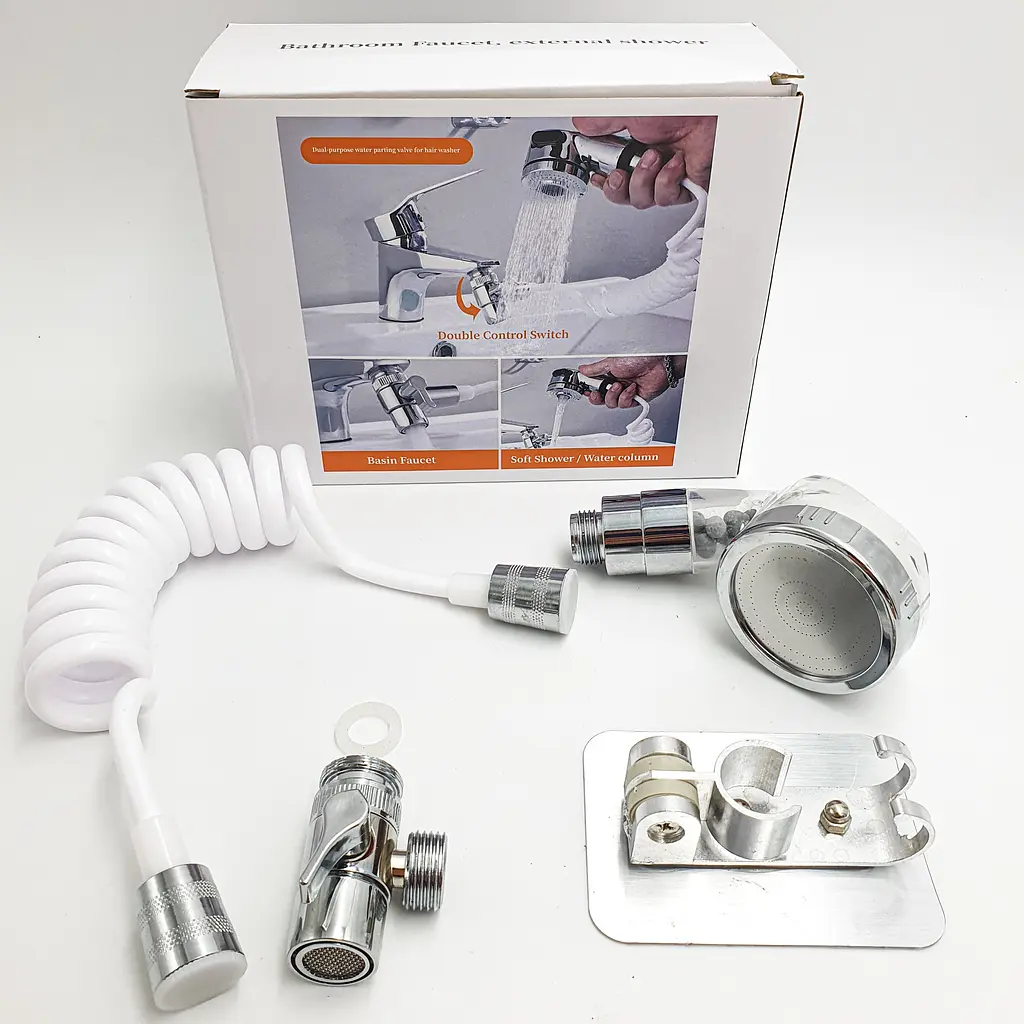 Душова система на умивальник душ із перемикачем на змішувач UKC Modified Faucet With external Shower - фото 10