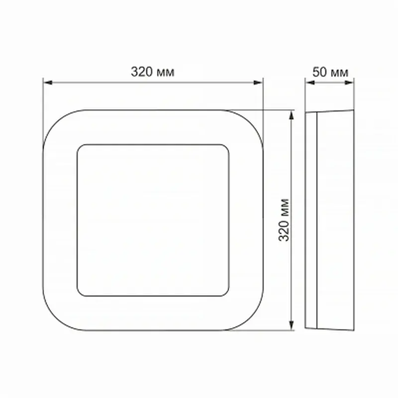 Світильник Videx LED ART IP65 квадратний 30W 5000K Black (VL-BHFS-305B) - фото 2