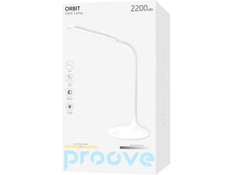 Офісна настільна лампа Proove Orbit 2200 mAh White (DLMP07002002) - фото 6
