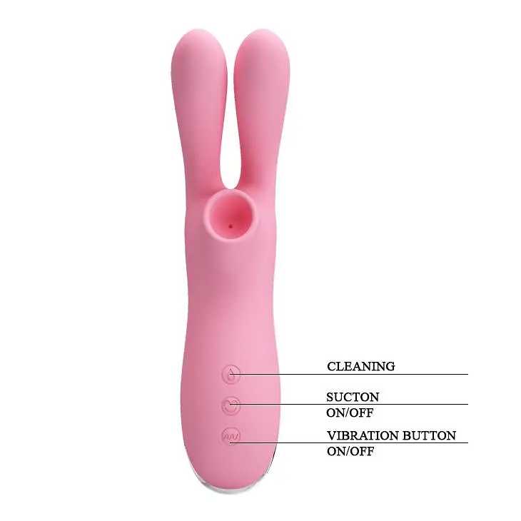 Вакуумный стимулятор клитора с вибрацией Pretty Love Ralap (светло-розовый) - фото 8