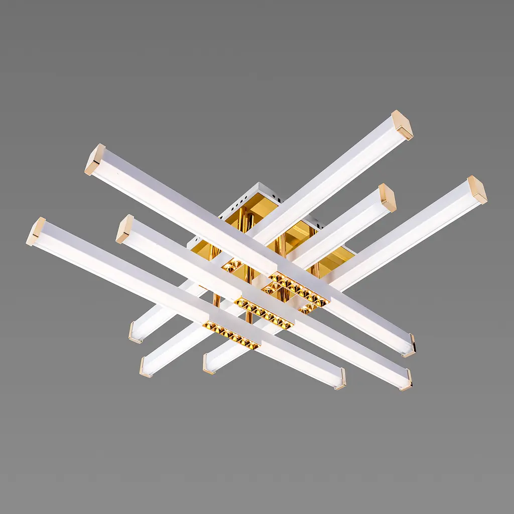 Люстра светодиодная акриловая Sirius B YH836/6 WT+GD 78W - фото 2