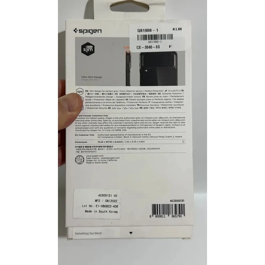 Оригинальный противоударный чехол Spigen Ice Shield для Samsung Galaxy Z Flip4 Crystal Clear (ACS05131) - фото 8