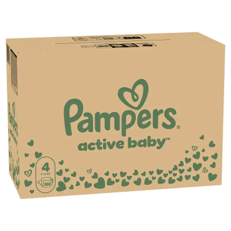 Підгузки Pampers Active Baby Maxi Розмір 4 (9-14 кг), 180 шт. (8006540032725) - фото 2