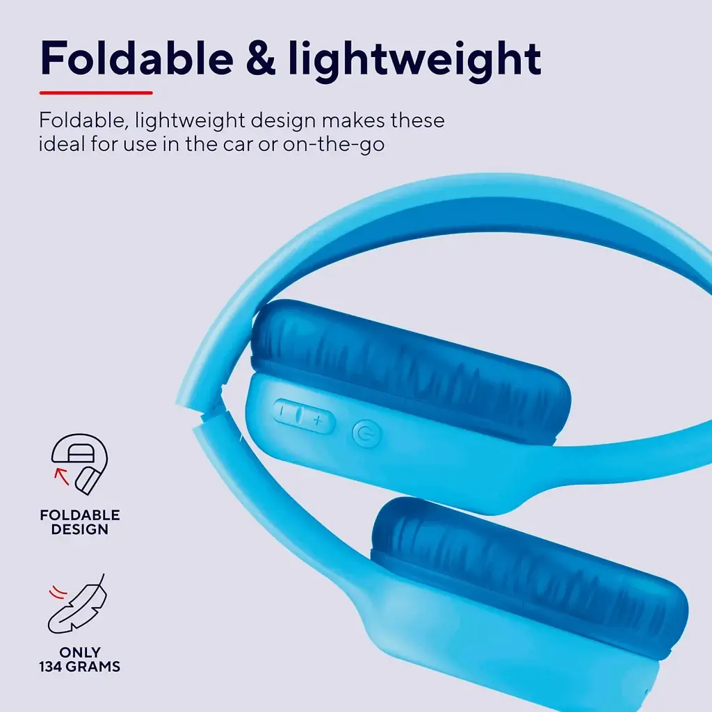 Наушники Trust On-ear Nouna Kids Wireless Mic синие - фото 6