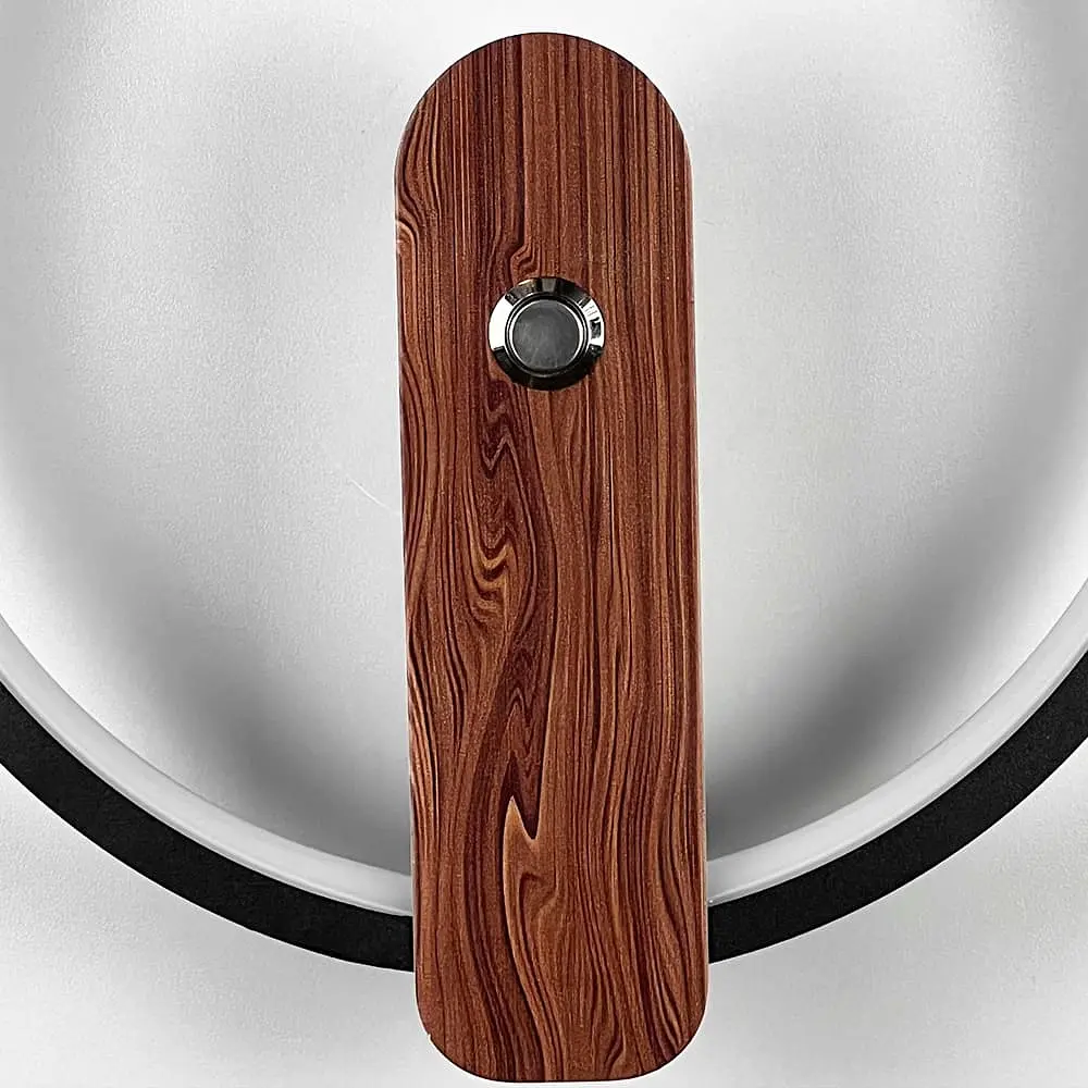 Бра у чорному корпусі із світлодіодним кільцем Ø 23,5 см Line F Арт. W788/2 BK - фото 6