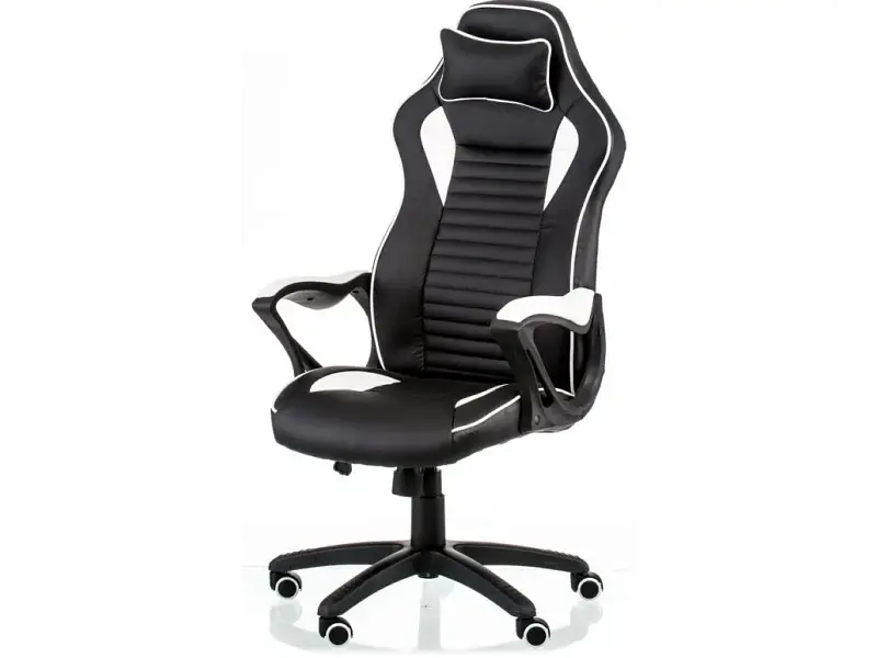 Комп'ютерне крісло для геймера Special4You Nero black/white (E5371) - фото 2