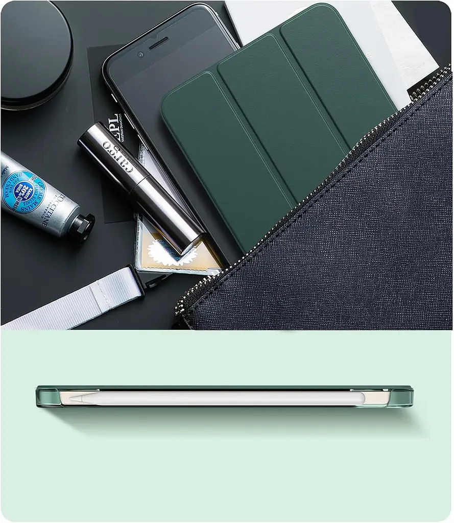 Чохол-книжка BeCover Tri Fold Hard для Apple iPad Mini 7 2024 8.3" Темно-зелений (712451) - фото 5