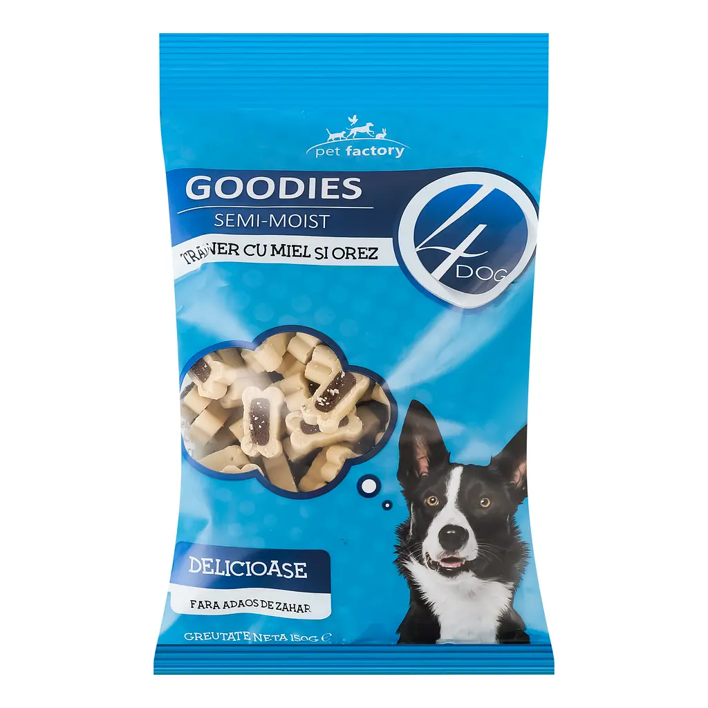 Ласощі для собак 4Dog Goodies м'які кісточки для тренування з бараниною та рисом 150 г - фото 2