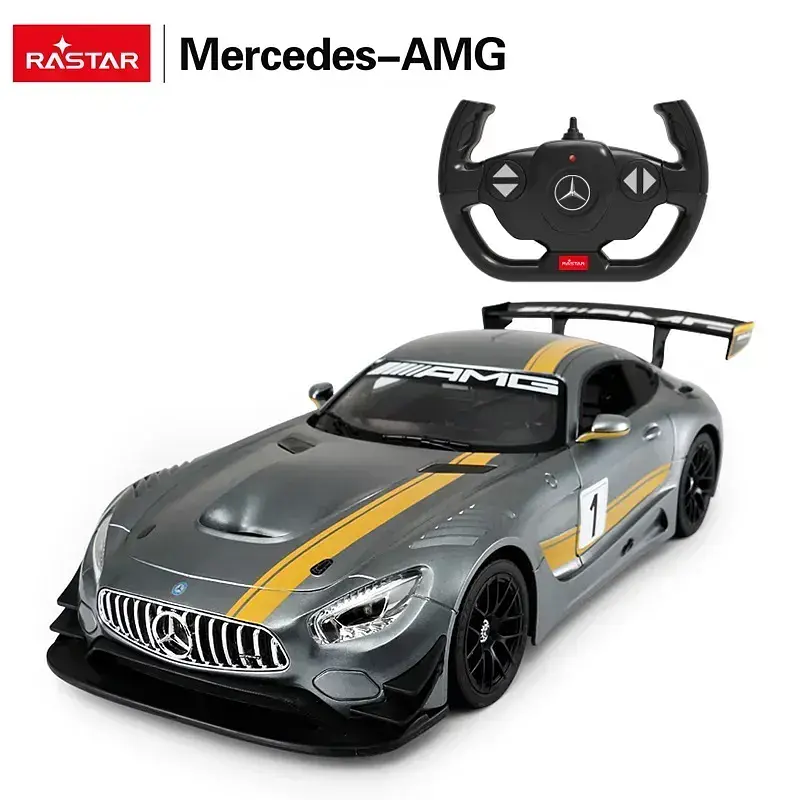 Машинка-трансформер на радиоуправлении Mercedes-Benz GT3 1:14 серый RASTAR + пульт - фото 6