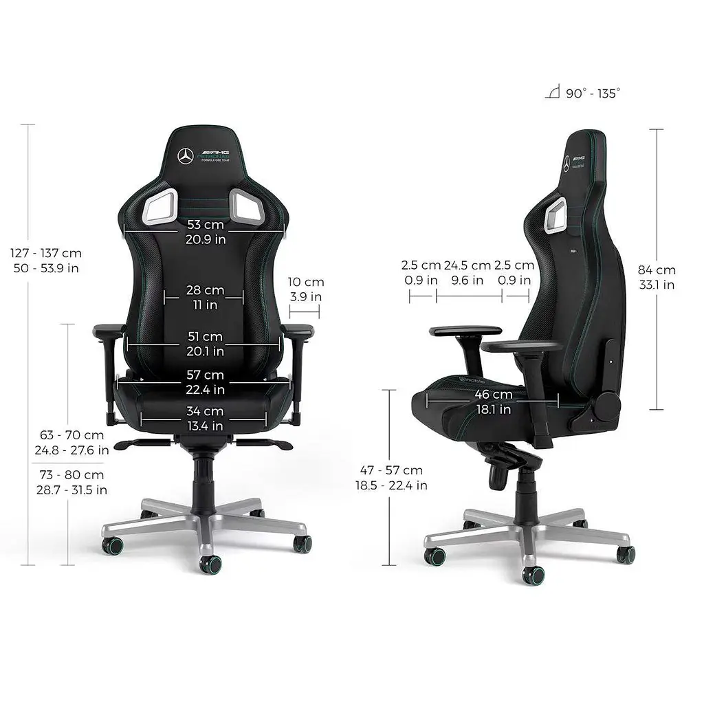 Ігрове крісло Noblechairs EPIC Mercedes-AMG Petronas Formula One Team Edition - фото 8