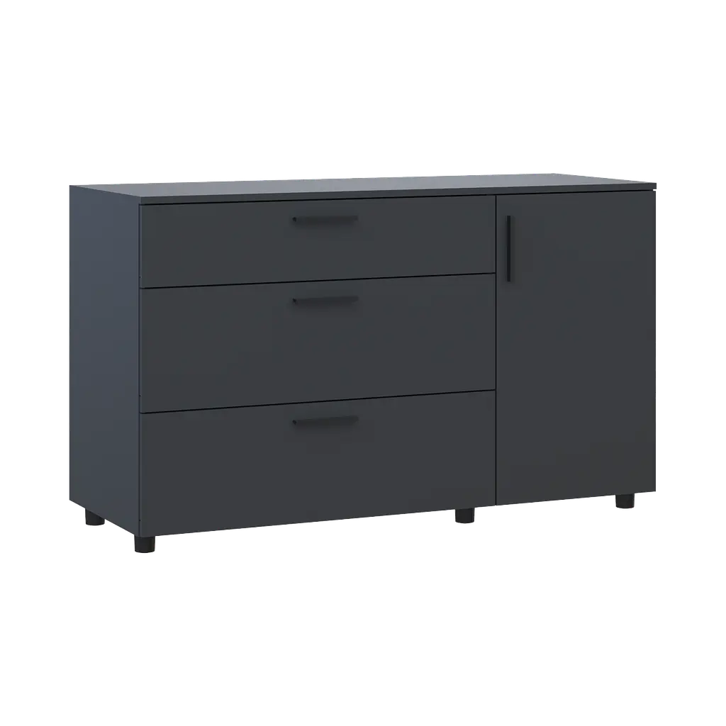 Комод Doros Торн Антрацит 3Ш/1Д 135х51.6х80 (41510185) - фото 4
