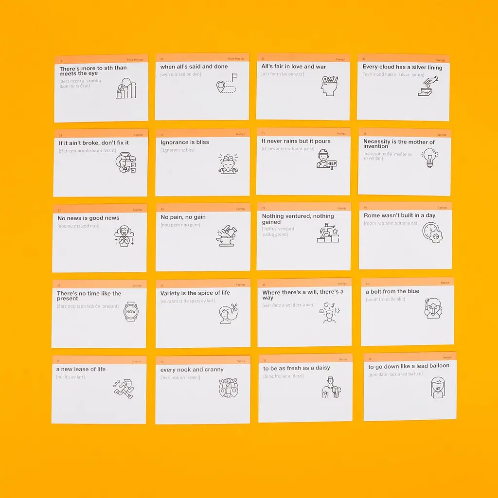 Картки для вивчення англійської мови English Student. Idioms B2-C1 & Collocation B2-C1 - фото 6