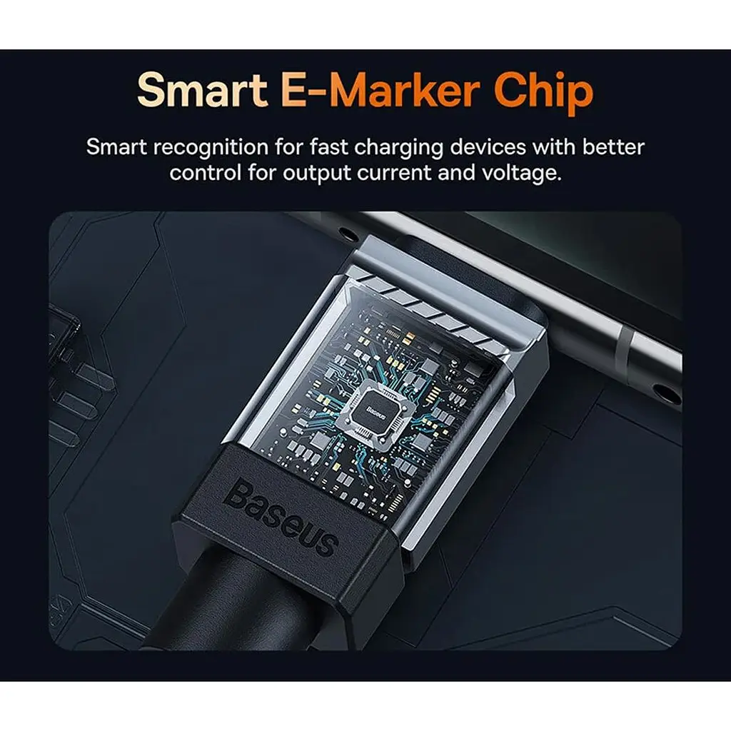 Кабель Baseus CoolPlay Series USB-C to USB-C 100W 2m Black [CAKW000301] [128055] - фото 5