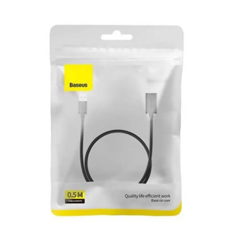 Кабель Baseus AirJoy Series USB2.0 Extension Cable 0.5m Cluster Black - фото 2
