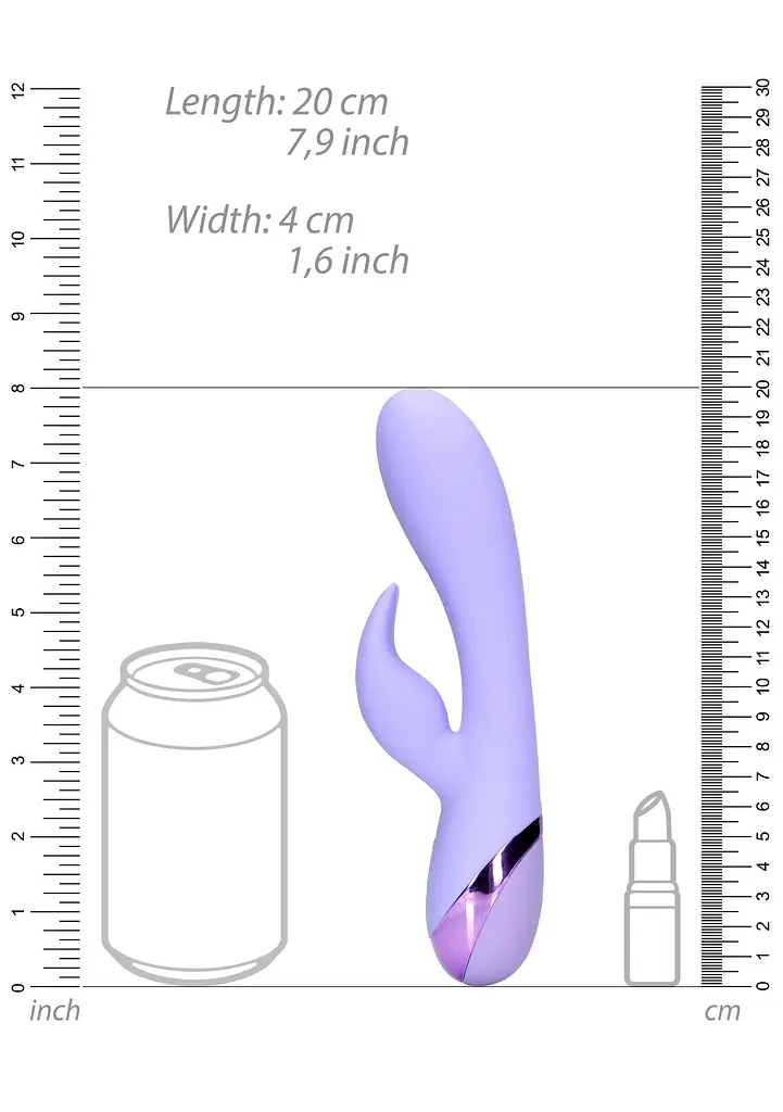 Вібратор-кролик Loveline Digital Lavender 20 см (бузковий) - фото 5