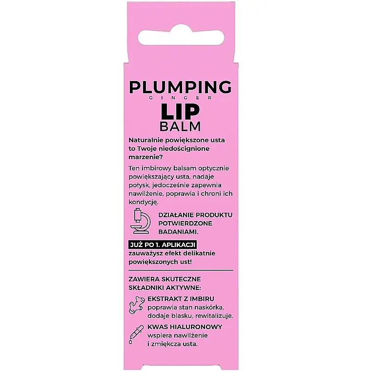 Имбирный бальзам для увеличения губ с согревающим эффектом Bielenda Plumping Glinoer Lip Balm 10 г - фото 3