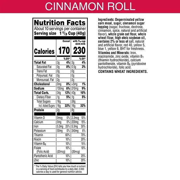 Сухий сніданок Kellogg's Cinnabon Original Cold Breakfast Cereal 394 g - фото 7