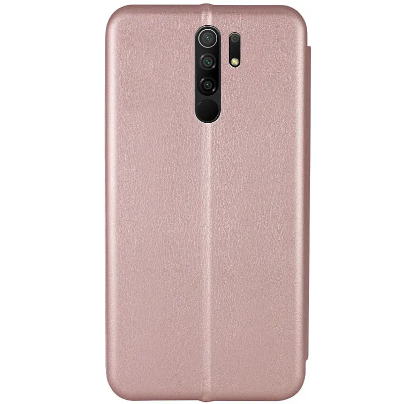 Кожаный чехол-книжка Classy для Xiaomi Redmi 9 Rose Gold - фото 3