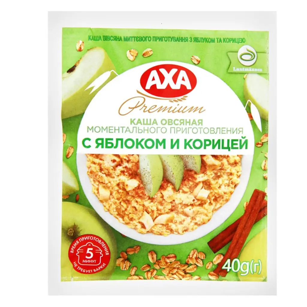 Упаковка каші АХА з яблуком і корицею 40 г х 20 шт - фото 2