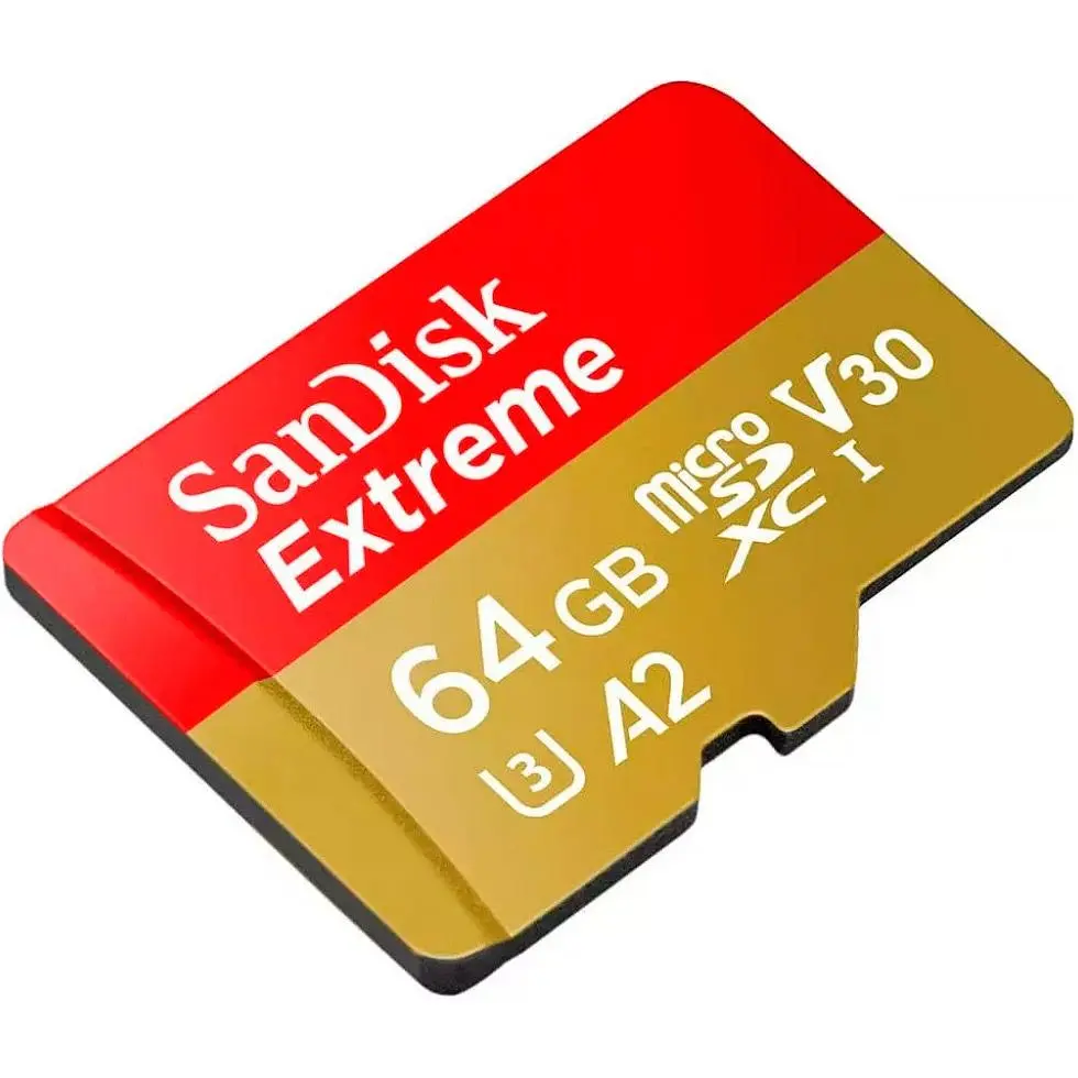 Карта пам'яті SanDisk Extreme microSDXC 64GB UHS-I U3 A2 V30 + SD Adapter (SDSQXAH-064G-GN6AA) [174298] - фото 4