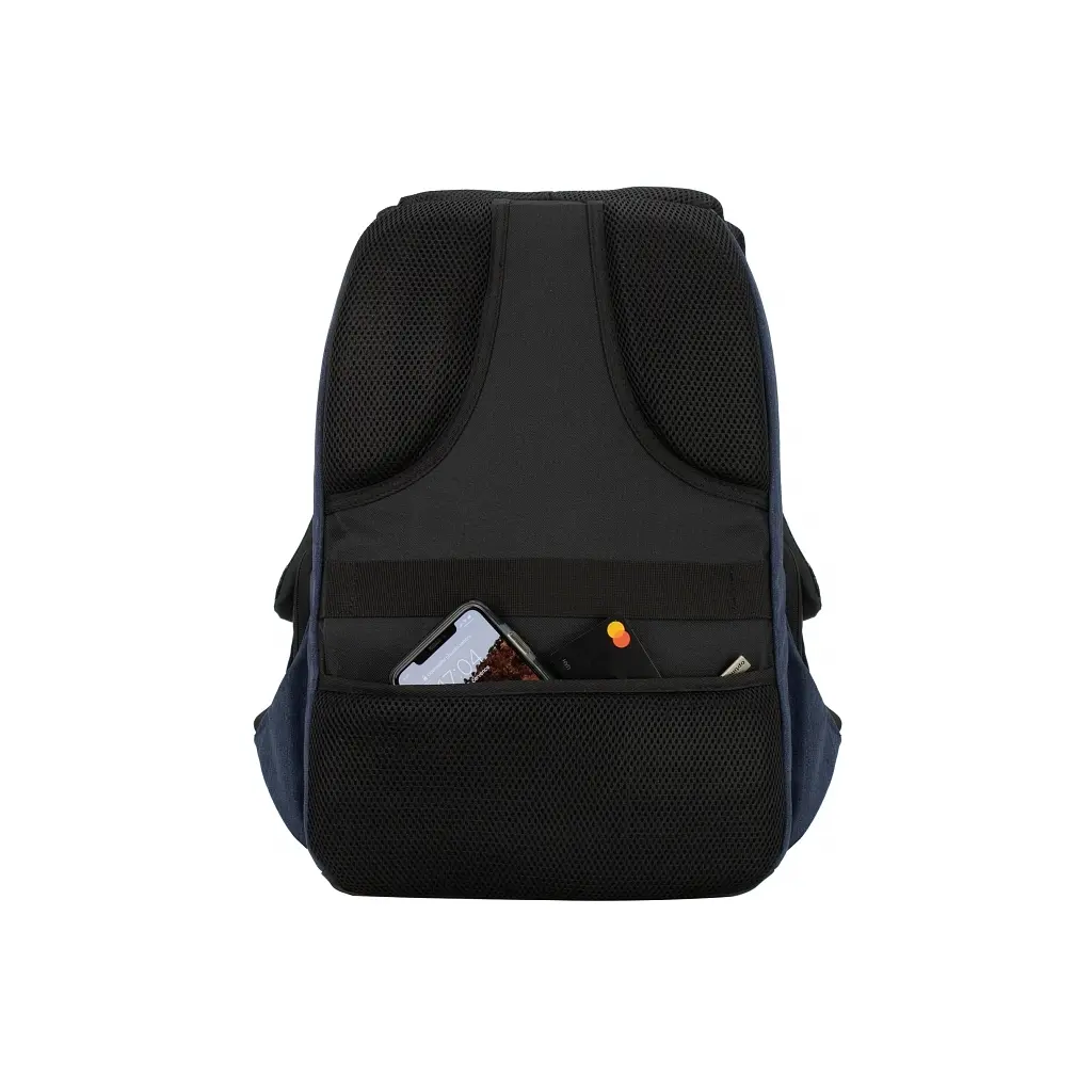 Рюкзак шкільний Optima 18.5" USB Anti-Theft унісекс 0.7 кг 16-25 л Синій (O96917-02) - фото 2