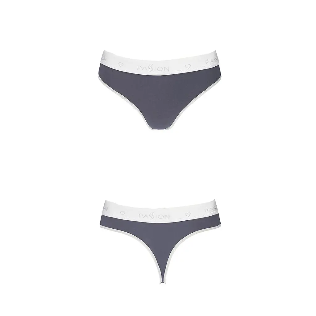 Спортивні трусики-стрінги Passion PS007 PANTIES XL, dark grey - фото 4