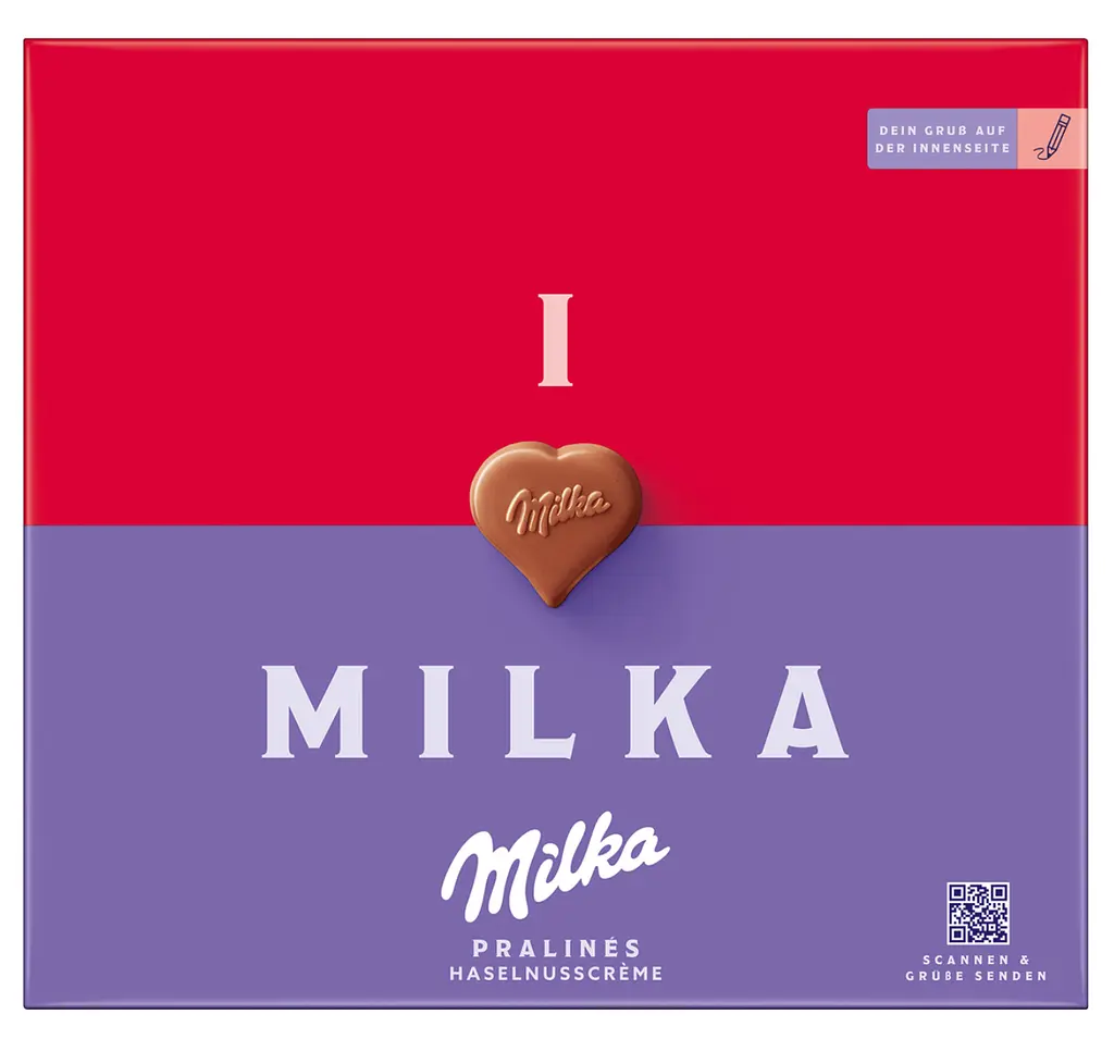Шоколадні цукерки Milka I Love Milka Pralines Hazelnut Cream Chocolate 110г