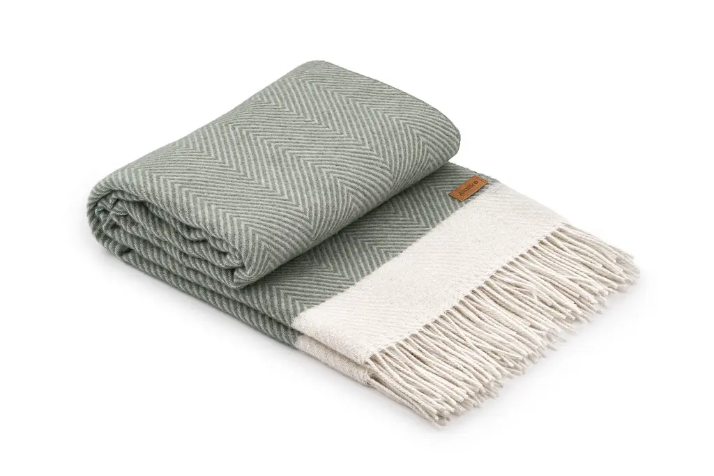 Плед Ardesto Leonardo  Bianco 140x200 см 100% вовна зелений (ART0504LB) - фото 5