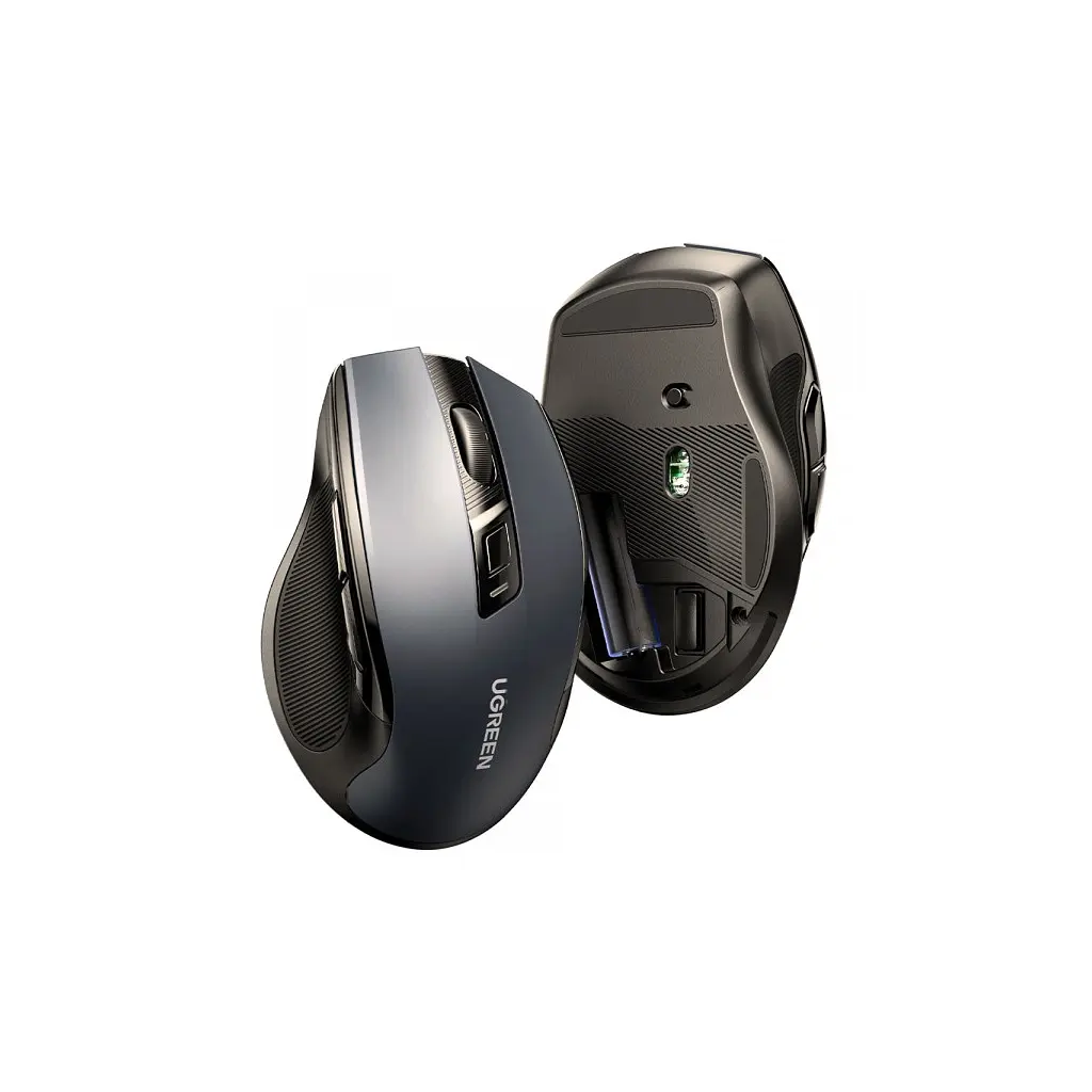 Мишка Ugreen MU006 Ergonomic Wireless Gray/Black (15063) - фото 5