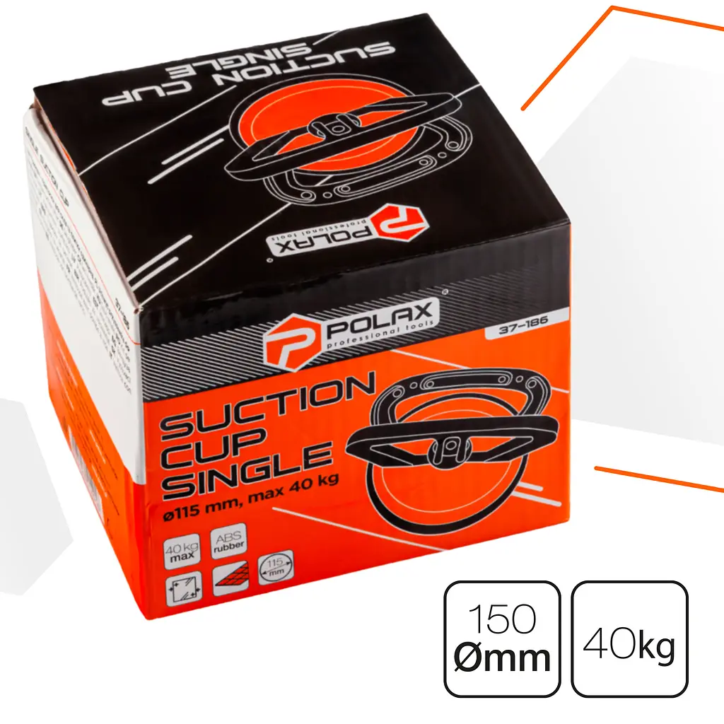 Тримач-присоска для скла та плитки Polax одинарна ⌀115мм, max 40кг (37-186) - фото 10