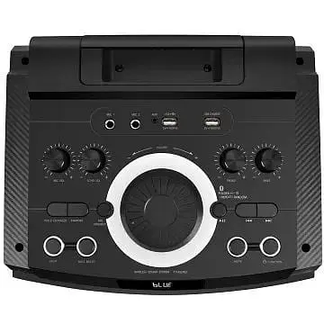 Аккумуляторная акустическая система XPRO HS-TD1020 колонка чемодан 300Вт USB SD FM радио Bluetooth 2 радиомикрофона ДУ (MER-15697) - фото 5