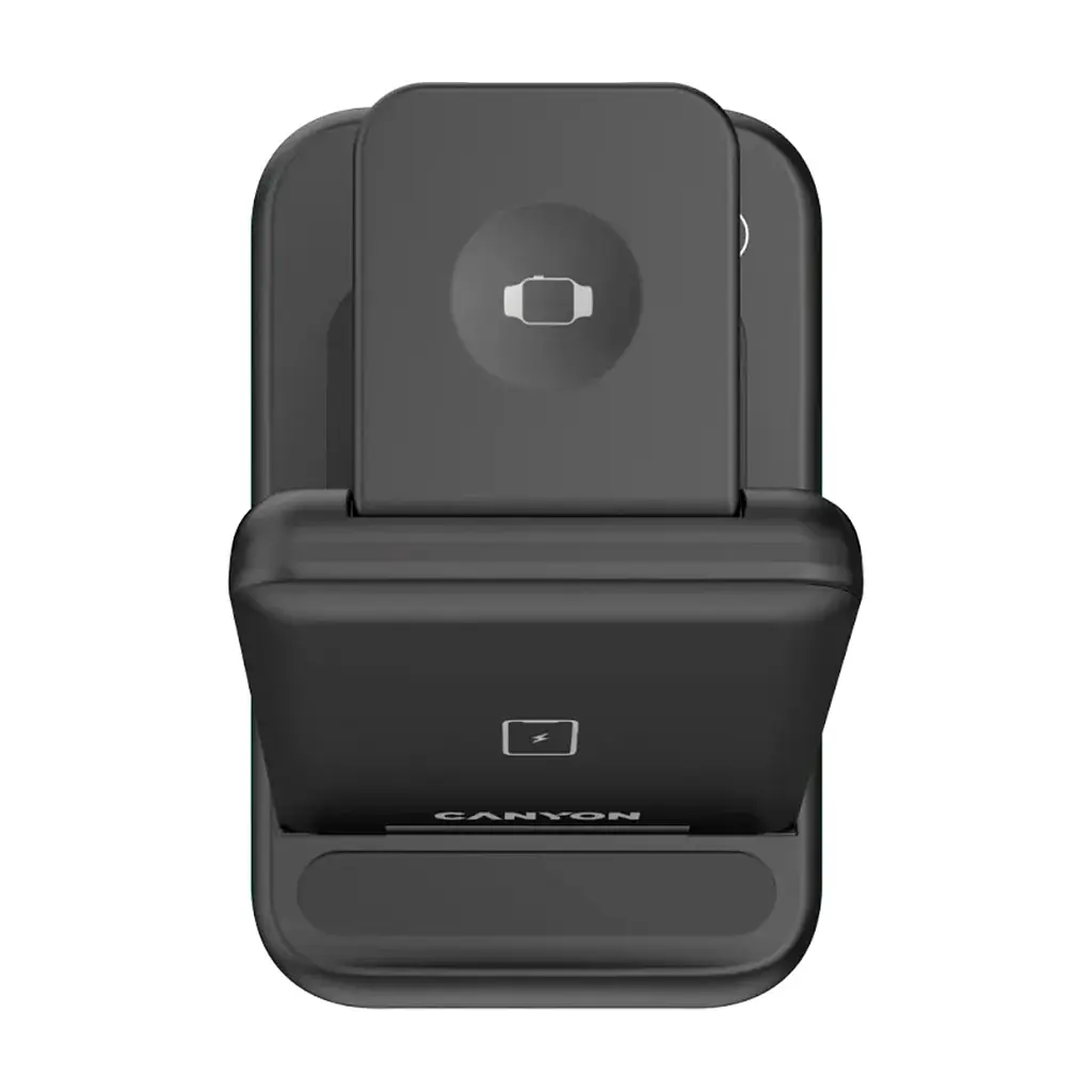 Зарядний пристрій Canyon WS- 304 Foldable 3in1 Wireless charger (CNS-WCS304B) - фото 4
