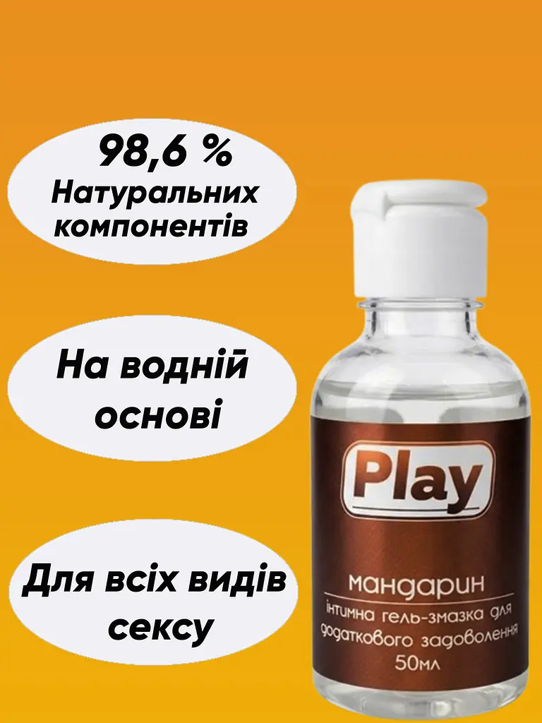 Їстівний лубрикант Play на водній основі для орального та вагінального сексу - фото 2