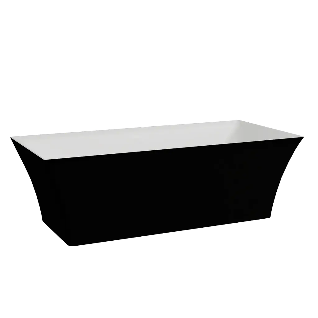 Ванна окремостояча матова Amidicon Sparta 173x73 чорна з литого каменю SPARTA_173_BLACK_MAT, Чорний матовий - фото 8