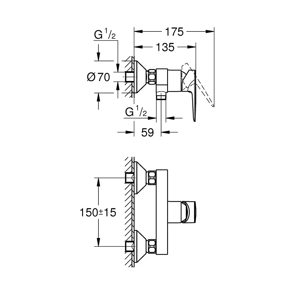 Змішувач для душу Grohe QuickFix StartEdge 24197001, Хром - фото 2