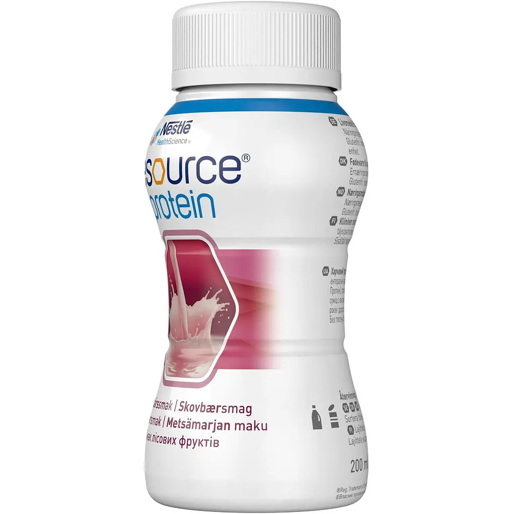 Готова молочна суміш Nestle Resource Protein Ресурс Протеїн, зі смаком лісових фруктів, 800 мл (4 шт. по 200 мл) - фото 5