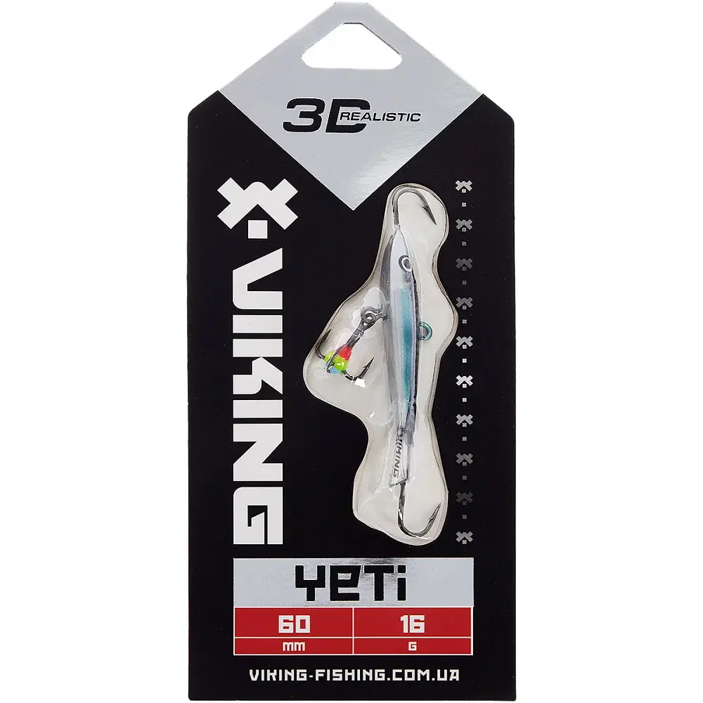 Балансир Viking Fishing Yeti Ice Jig 60mm 16.0g #14 Dark Mackerel - фото 2