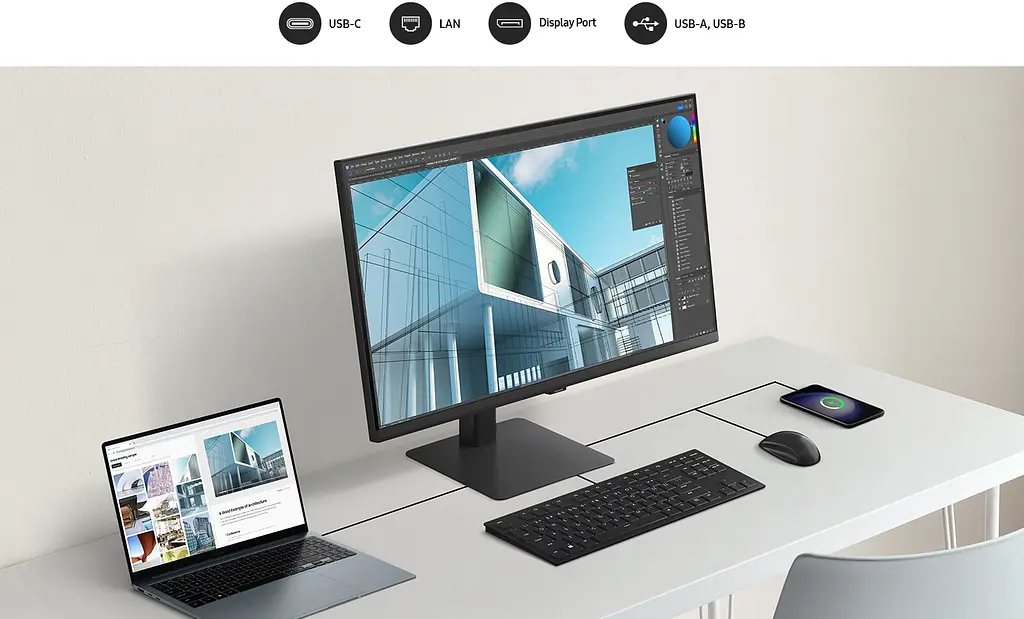 Монітор Samsung 27" S60UD HDMI DP USB USB-C MM IPS 2560x1440 100Hz 1ms teh0014200 - фото 4