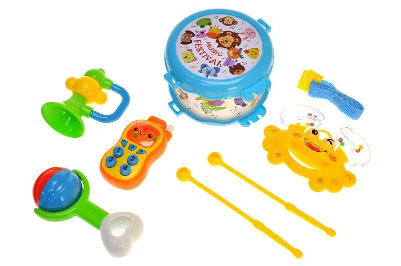 Набір музичних іграшок-брязкалець для немовлят YG Toys 8 предметів розвиток моторики (A994)