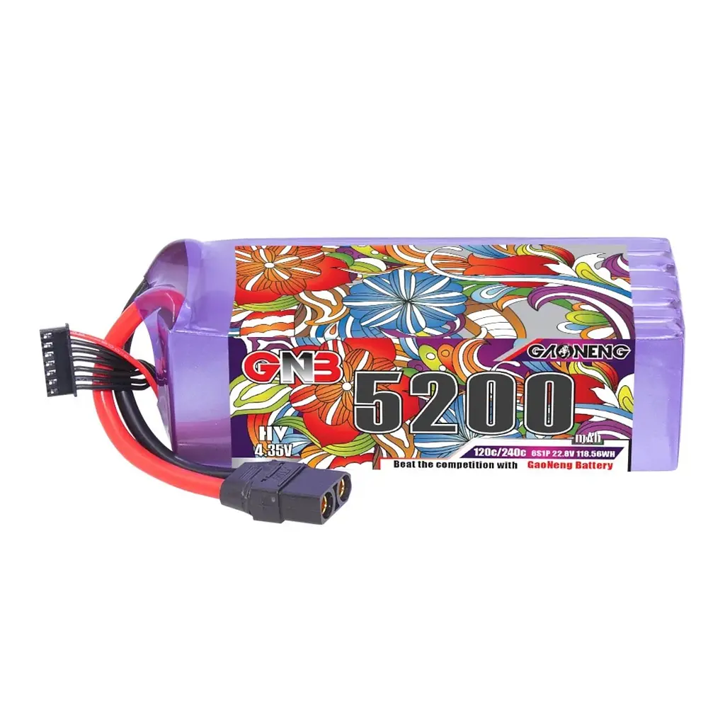 Акумулятор GAONENG GNB LiHV 6S 5200mAh 120C XT90 для 7-10 дюймових дронів - фото 2
