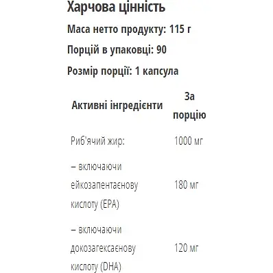 Риб'ячий жир Bodyperson Labs Omega 3, 90 капсул - фото 2