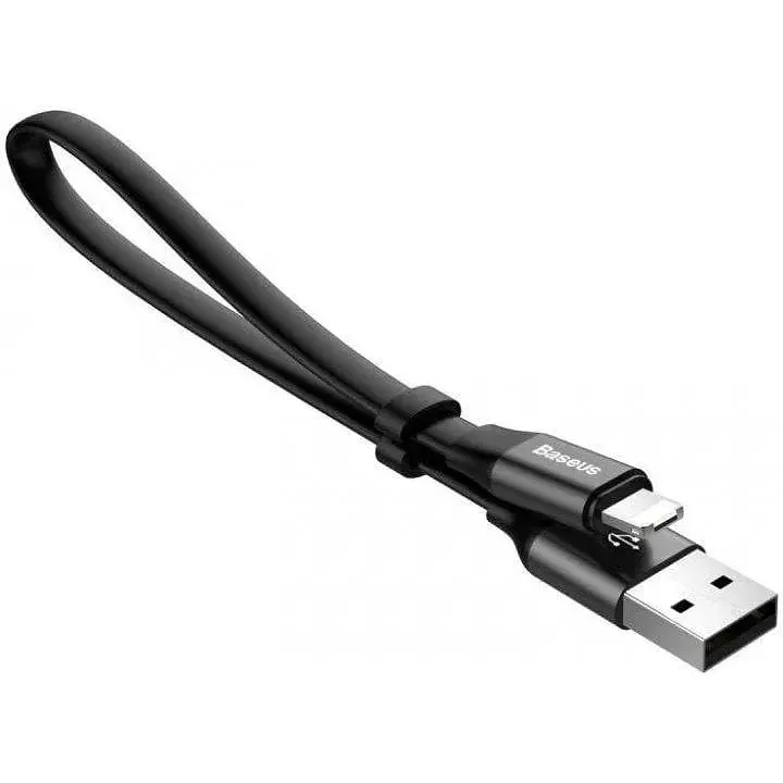Кабель Baseus Nimble Micro to Lightning 0.23 м черный (CALMBJ-01) - фото 1