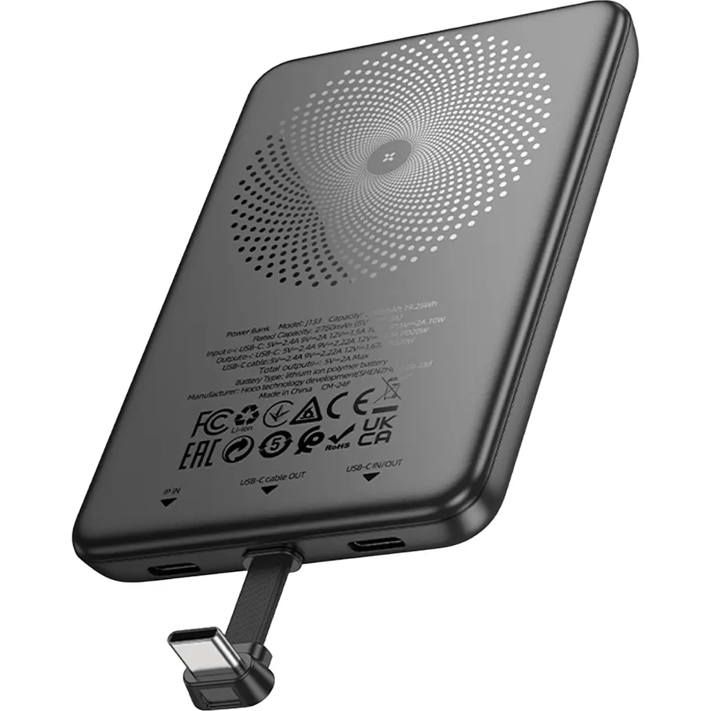 Внешний аккумулятор Hoco J133 Triumph USB-C 5000mAh 20W Black [123627] - фото 4