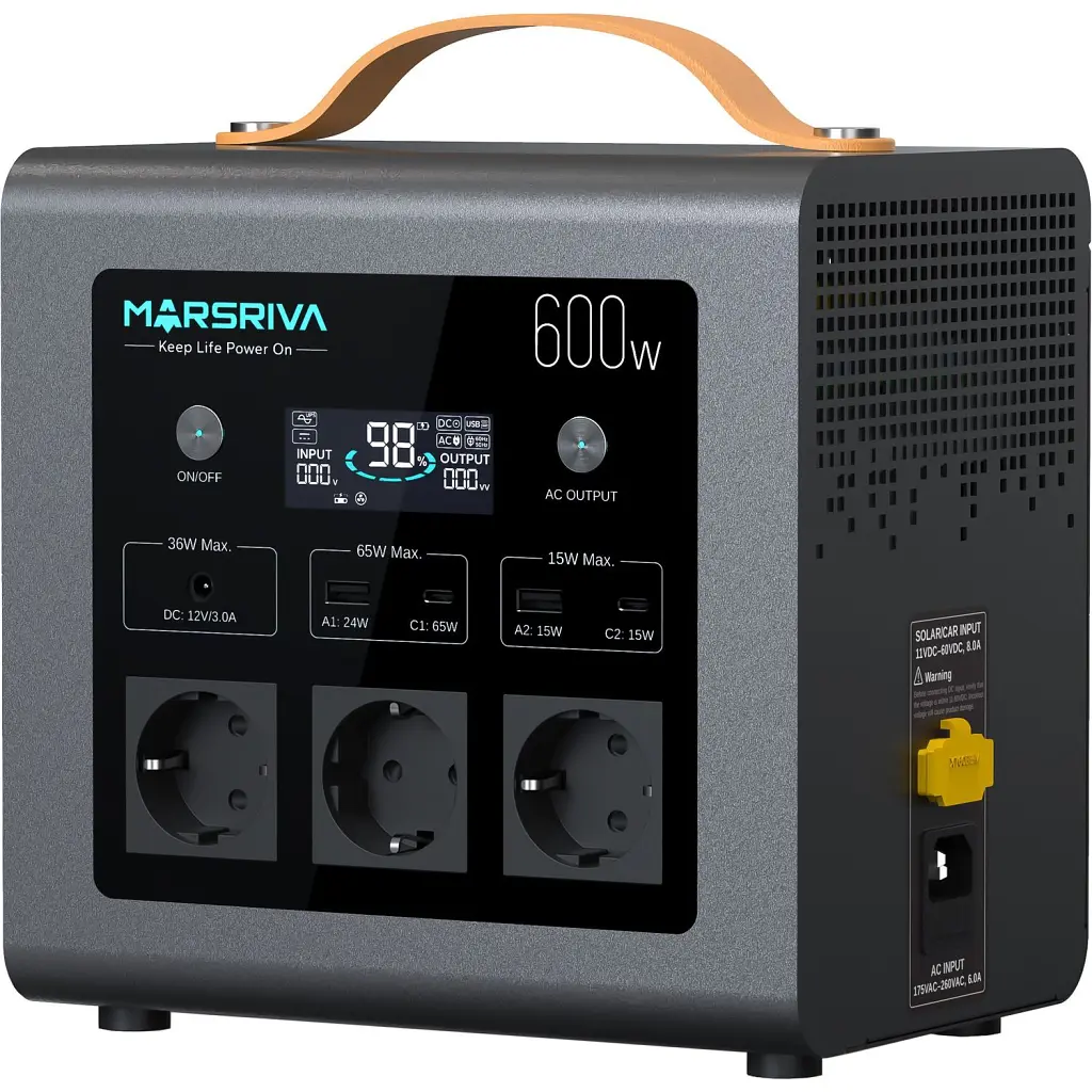 Зарядна станція Marsriva MP6 Plus 600W 512Wh (MP6Plus_MARSRIVA) - фото 3