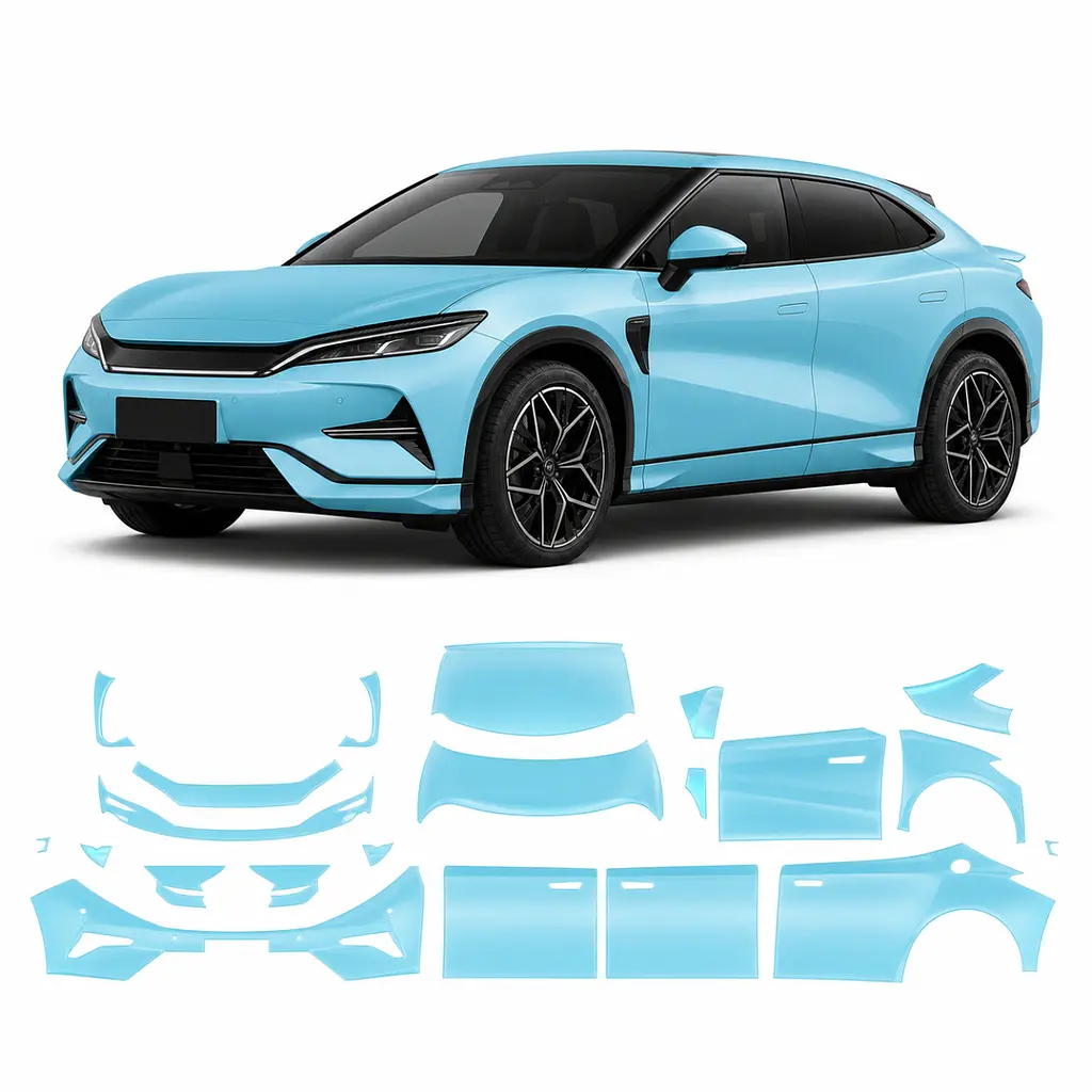 Антигравійна захисна бронеплівка за лекалами для BYD Song L I 2024- повний кузов
