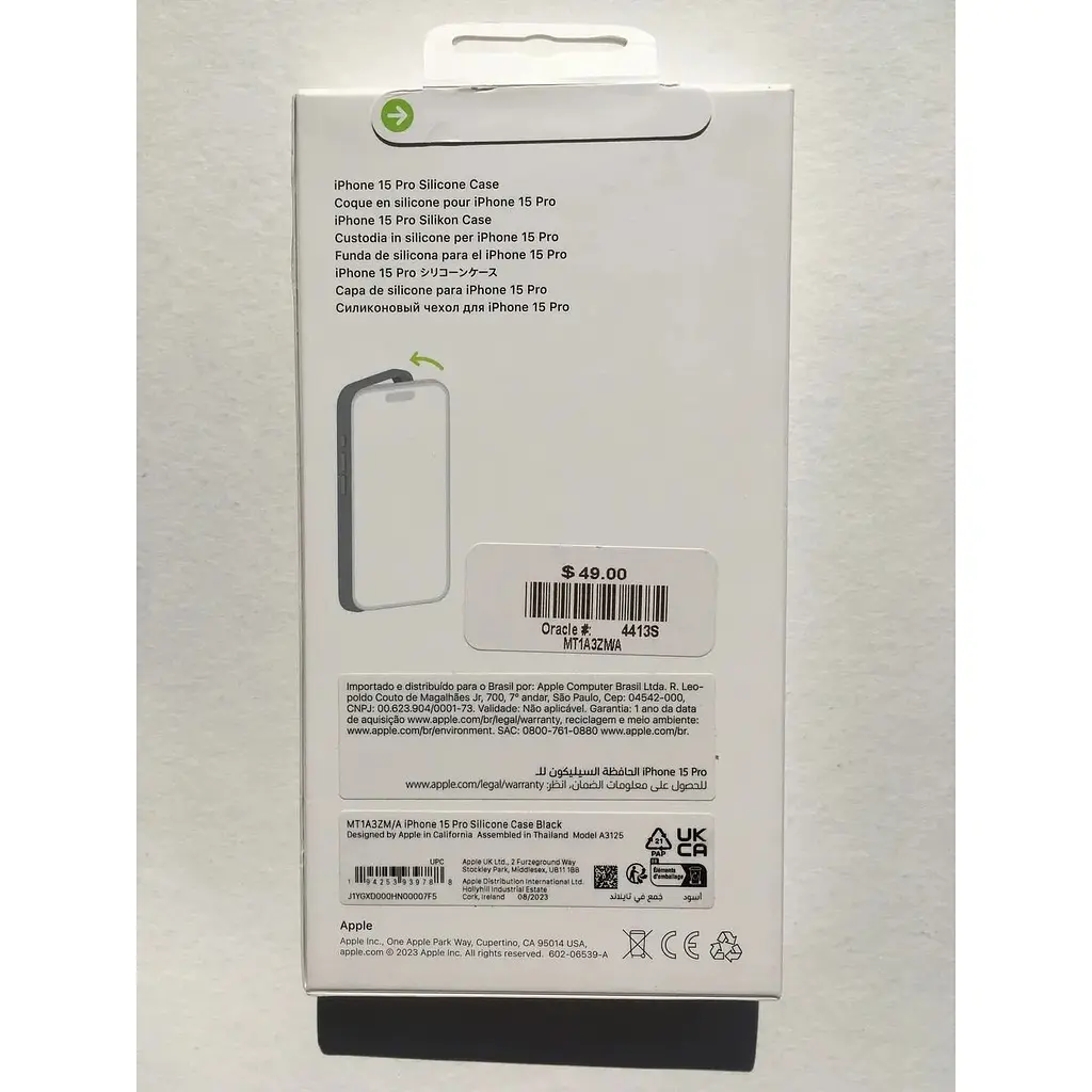 Оригінальний силіконовий чохол Apple Silicone Case MagSafe для iPhone 15 Pro (6.1") Midnight MT1A3ZM/A - фото 5