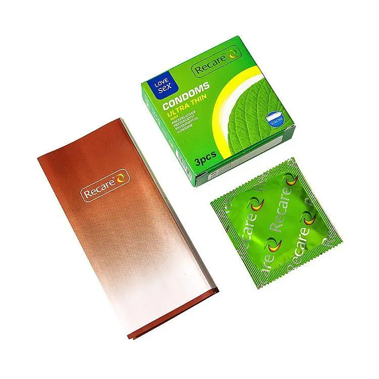 Презервативи Ultra Thin Mint Condoms 3 шт, ультратонкі, аромат: м'ята - фото 3
